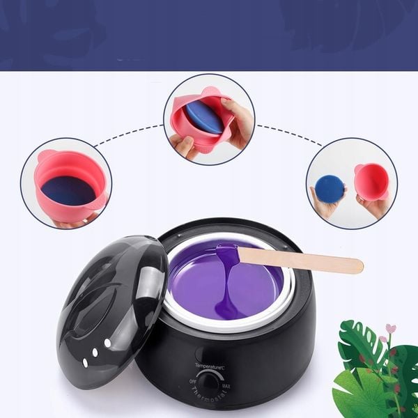 Zestaw do depilacji PODGRZEWACZ 500ml 100W 5x wosk twardy LED wyświetlacz zdjęcie 10