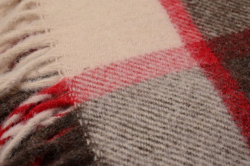 Koc Wełniany W Kratę 150X200 12177 zdjęcie 4