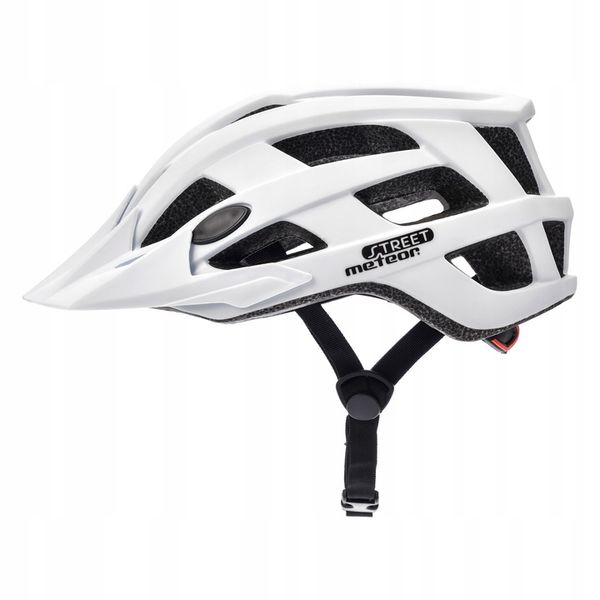 KASK ROWEROWY METEOR STREET M 55-58 IN-MOLD biały zdjęcie 1