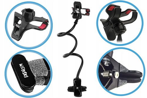 UNIWERSALNY UCHWYT NA TELEFON kamerę 360 PAŁĄK Z KLIPSEM DO BLATU Webski na Arena.pl