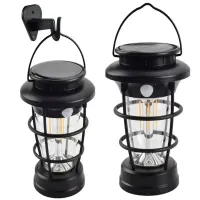 Lampa solarna kempingowa latarnia ogrodowa usb czujnik ruchu zmierzchu