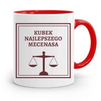 Kubek Czerwony Prawnika Kubek Najlepszego Mecenasa Z Nadrukiem Ze Zdjęciem
