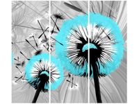 90CM 80 OBRAZ 3 ELEM DMUCHAWCE DELIKATNYM TURKUSIE ŚCIENNY