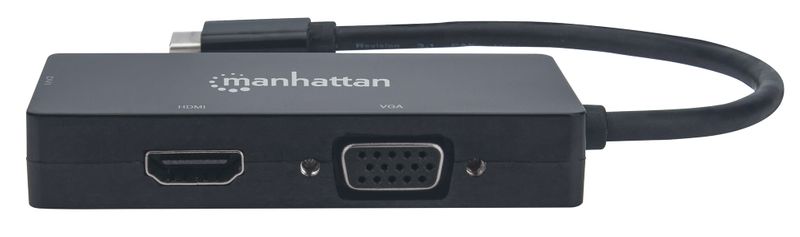 KONWERTER ADAPTER MANHATTAN USB-C 3.1 NA HDMI/DVI/VGA MUTIPORT 152983 zdjęcie 3