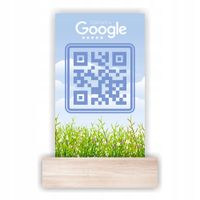 Stojak statuetka tabliczka z kodem QR do Google Z nadrukiem UV