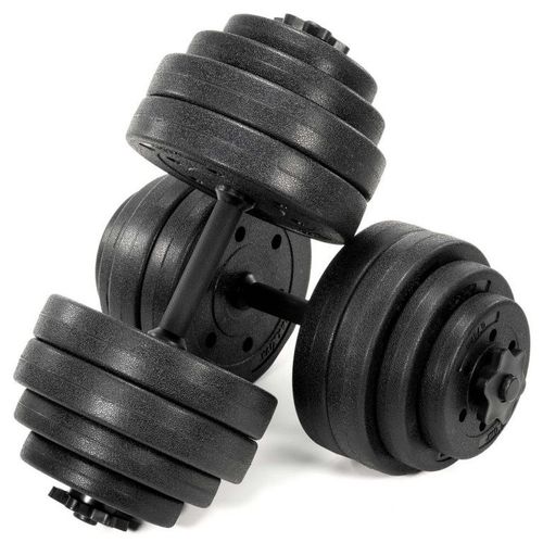 Zestaw hantli MAXXIVA, 2 x 15 kg, 16 obciążników, cement na Arena.pl