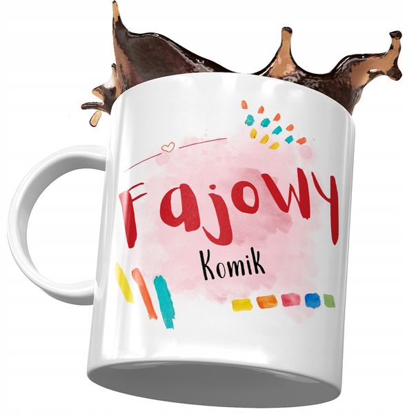 Kubek Dla Komika Fajowy Komik Prezent Z Nadrukiem Ze Zdjęciem zdjęcie 1