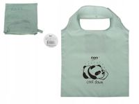 Torba na zakupy składana zakupowa 38x58 cm eko stylowa zielona z nadrukiem