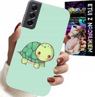 ETUI DO SAMSUNG GALAXY S21 - SŁODKIE ŻÓŁWKI WZORY DLA DZIECI + SZKŁO