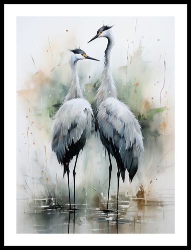 Plakat 40x55cm Tańczące Czaple na Arena.pl