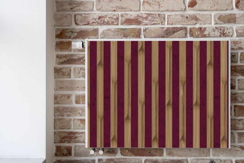 Mata Magnetyczna Na Grzejnik Lamele 3D Imitacja Drewna 80cm x 60cm zdjęcie 6