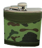 Piersiówka Stal Nierdzewna 7 OZ Metalowa Pokryta Skórą Moro Gentelo