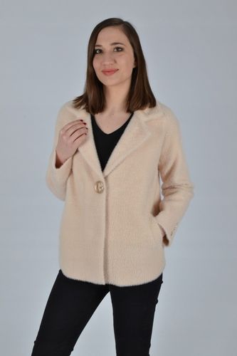 KURTKA ŻAKIET MARYNARKA ALPAKA KOŁNIERZ OVERSIZE na Arena.pl