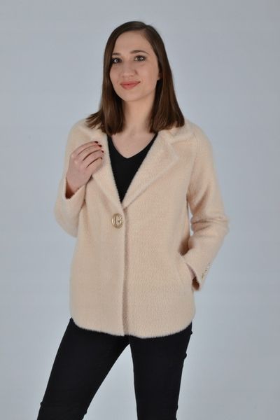 KURTKA ŻAKIET MARYNARKA ALPAKA KOŁNIERZ OVERSIZE zdjęcie 3