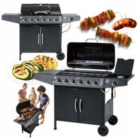 Grill gazowy EL FUEGO DAYTON 17,3 kW palniki 6+1 CZARNY