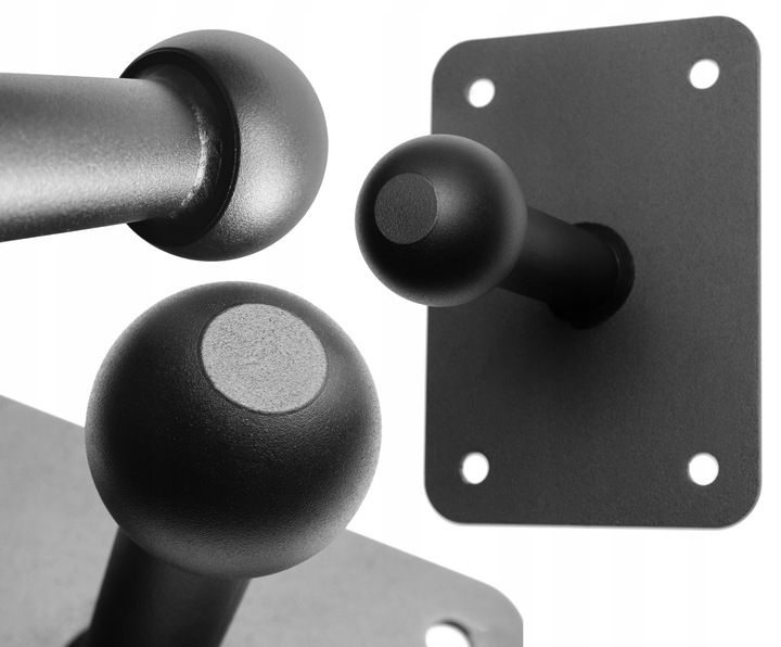 Wieszak do platform rowerowych ścienny kula PEŁNA, toczona CNC zdjęcie 3