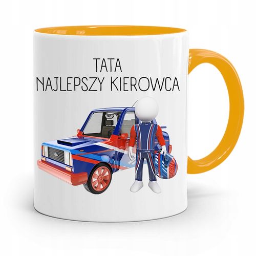 Kubek Żółty Dzień Ojca Dla Taty Najlepszy Kierowca Z Nadrukiem Ze Zdjęciem na Arena.pl