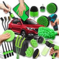 ZESTAW DETAILINGOWY DO CZYSZCZENIA SAMOCHODU AUTA SZCZOTKI PIANOWNICA 21 EL