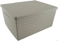 KOSZYK KOSZ PLASTIKOWY Z POKRYWKĄ 42,5x34,5x20 cm