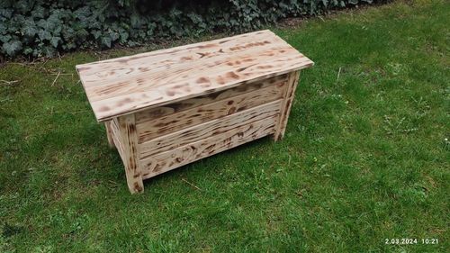 SKRZYNIA ŁAWKA OGRODOWA DREWNIANA 90cm lub 80cm Ławka, 2 Kolory, producent na Arena.pl