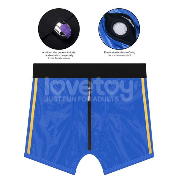 Chic Strap-On Shorts (36 - 39 Inch Waist) Blue zdjęcie 9