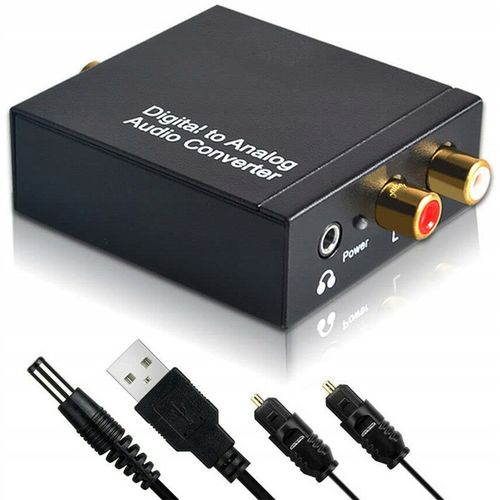Optyczny Konwerter Coaxial Toslink/ SPDIF RCA 2x CINCH Cyfrowe na na Arena.pl
