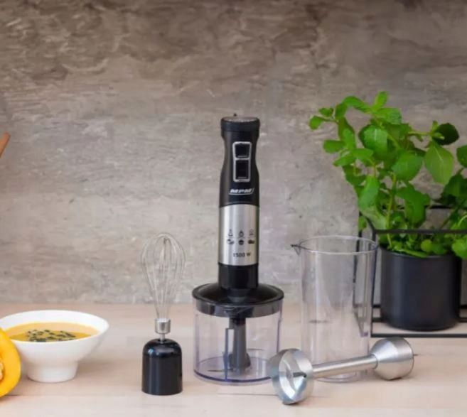 Blender ręczny MPM MBL-34M 1500W Funkcja Turbo Stal nierdzewna Czarny zdjęcie 8