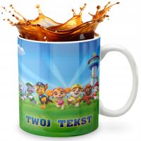 KUBEK 330ml GRAFIKA PREZENT ŚWIĘTA WZÓR - BAJKA PSI PATROL PAW + IMIĘ