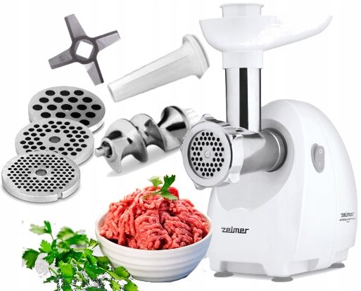 MOCNA MASZYNKA DO MIELENIA MIĘSA ZELMER ZMM4080B 1900W 3 SITKA zdjęcie 1