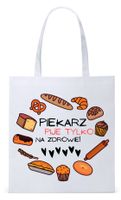 Dla Piekarza Prezent Torba Eco Biała Shopper Z Nadrukiem Ze Zdjęciem