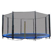 SIATKA OCHRONNA TRAMPOLINA 305 CM 8 SŁUPKÓW WODOODPORNA PE