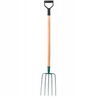 Widły Do Siana 5-Zębne Metalowy Drewniany Trzonek