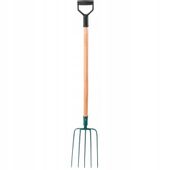 Widły Do Siana 5-Zębne Metalowy Drewniany Trzonek