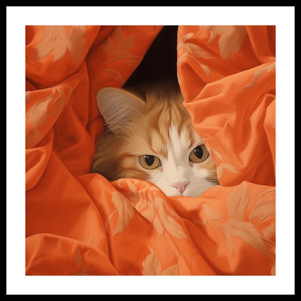 Plakat 40x40cm Ukryty Kot zdjęcie 3