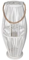 LAMPION BAMBUSOWY RATTANOWY LATARNIA 85 CM BIAŁY