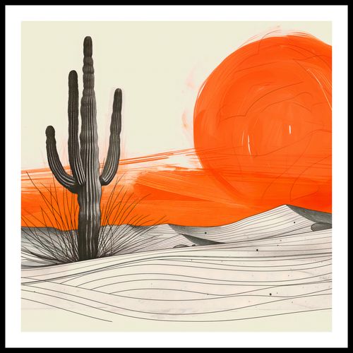 Plakat 90x90cm Kaktus Saguaro na Arena.pl