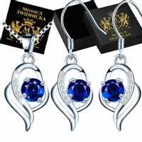 Mennica Świdnicka - Naszyjnik Kolczyki łańcuszek Srebro 925 Urodziny