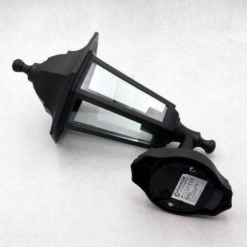 LAMPA OGRODOWA ZEWNĘTRZNA LATARNIA Z CZUJNIKIEM RUCHU I ZMIERZCHU E27 na Arena.pl