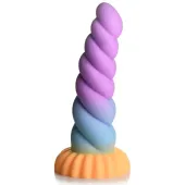 xr brands fantasy dildo unicorn silikonowy model wielokolorowy