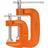 Zestaw ścisków stolarskich VERGIONIC typu C 1” i 2″ żeliwo 2 sztuki