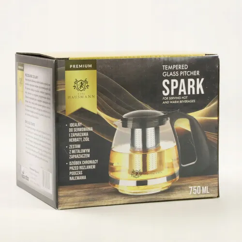 DZBANEK SZKLANY Z STALOWYM ZAPARZACZEM ZAPARZACZ DO HERBATY ZIÓŁ 750 ML na Arena.pl
