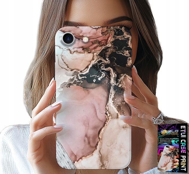 ETUI DO IPHONE 16e - ELEGANCKI MARMUREK MODNE WZORY + SZKŁO zdjęcie 1