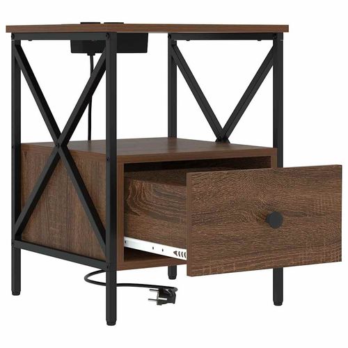 Szafka Nocna z szufladą Brązowy dąb 41.5 x 40.5 x 55 cm na Arena.pl