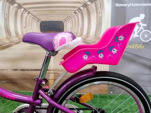 Rower dziecięcy dla dziewczynki FLOWER koło 20 " + wstążki, koszyk, dzwonek na Arena.pl