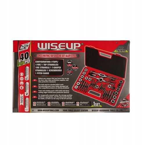 ZESTAW GWINTOWNIKÓW I NARZYNEK 40 EL. SOLIDNE WYKONANIE na Arena.pl