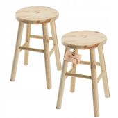 TABORET DREWNIANY KUCHENNY STOŁEK KRZESŁO 46cm SOLIDNY SOSNOWY DO