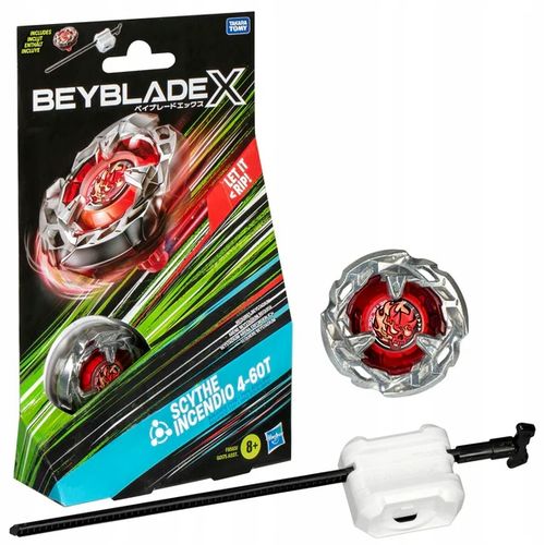Beyblade X - Zestaw startowy Scythe Incendio 4-60T czerwony - G0175 F9583 na Arena.pl