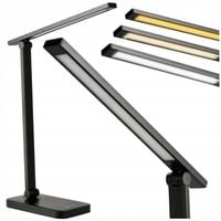 Lampka LED Biurkowa Szkolna Biurko 5W Dotykowa + 3 Barwy Czarna Ściemniana