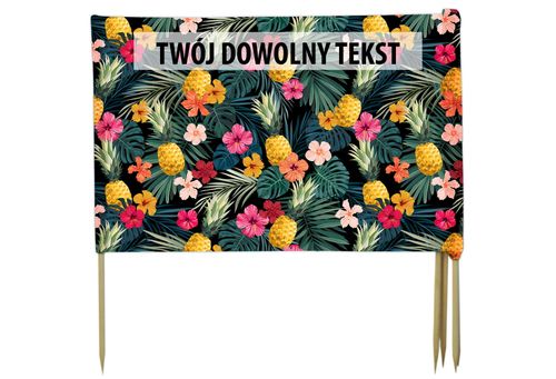 PARAWAN PLAŻOWY Ananasy z indywidualnym  napisem 3 PANELE 5.3 na Arena.pl