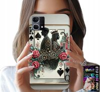ETUI DO OPPO RENO7 4G - KARTA KRÓL KRÓLOWA POKER KARTY + SZKŁO